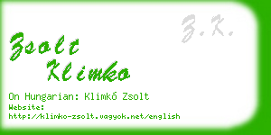 zsolt klimko business card